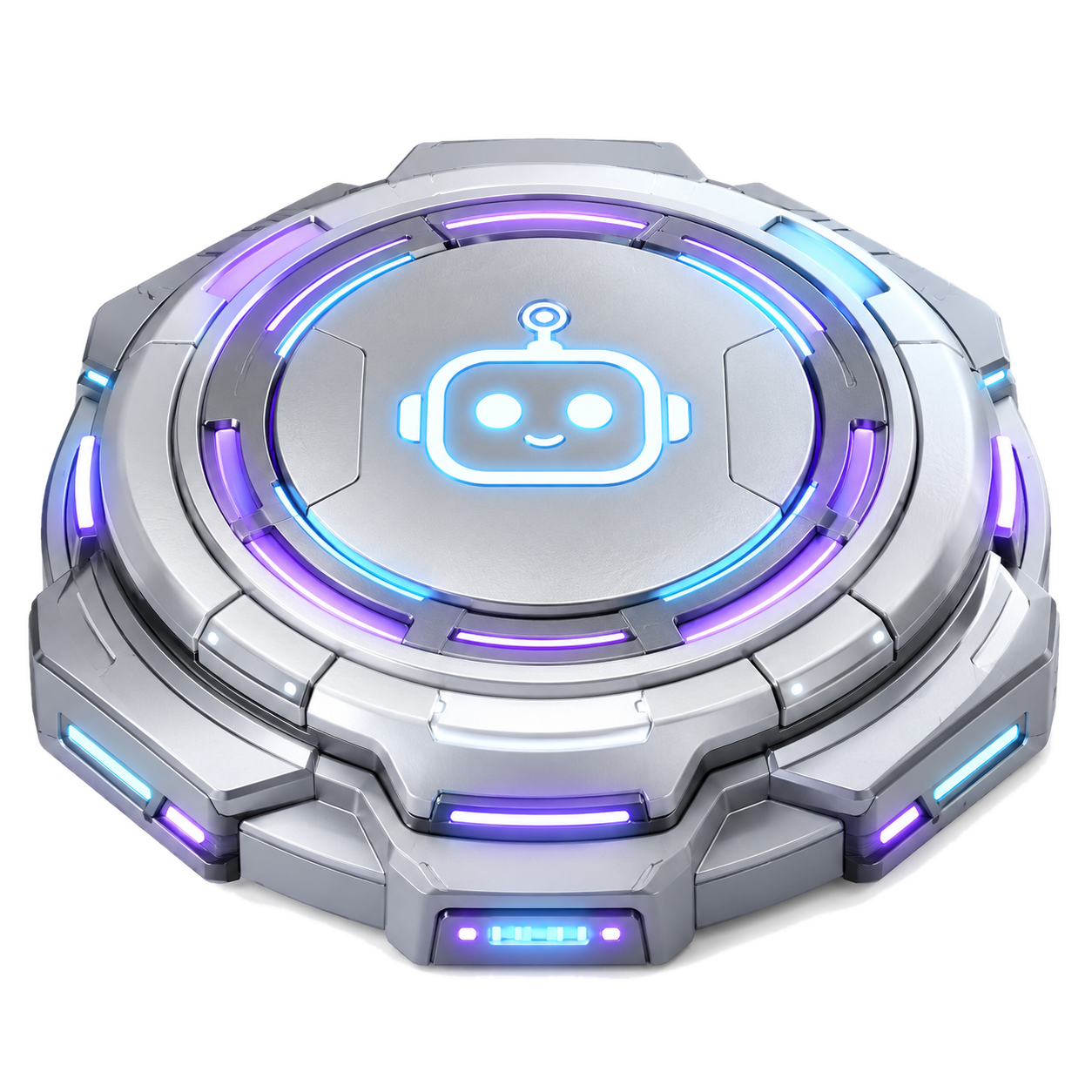 Futuristic robot charging pad