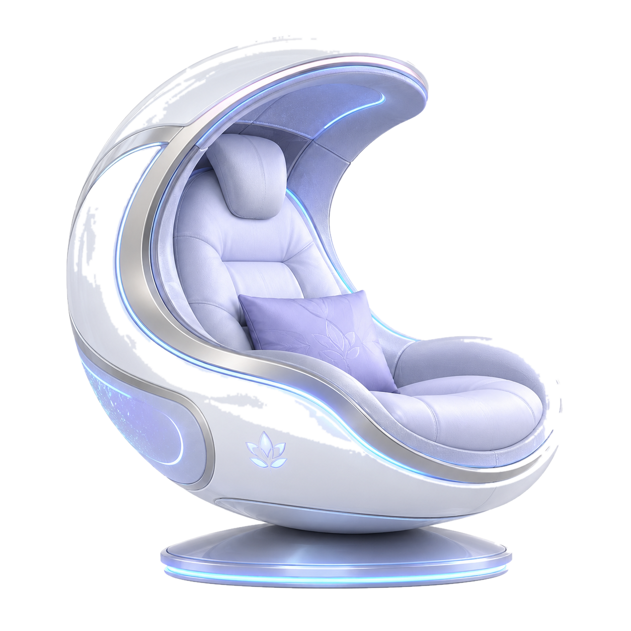 Futuristic curved lounge chair