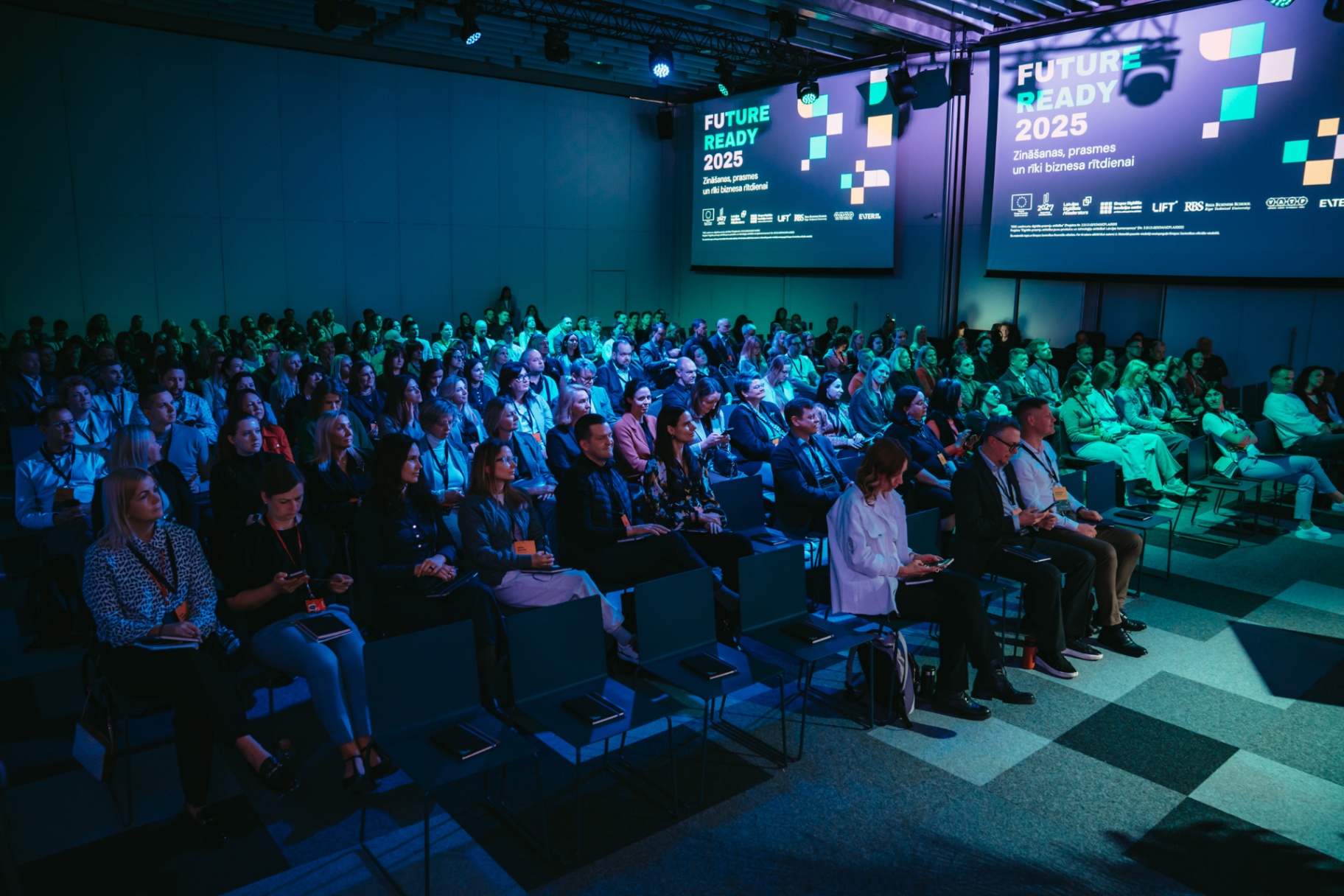 Conference audience attending a session